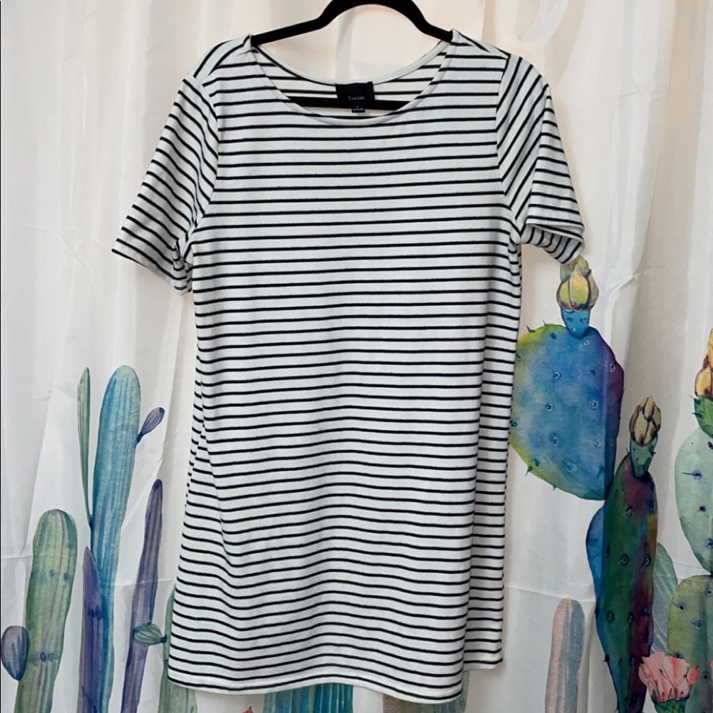 Lumiere black and white stripped dress